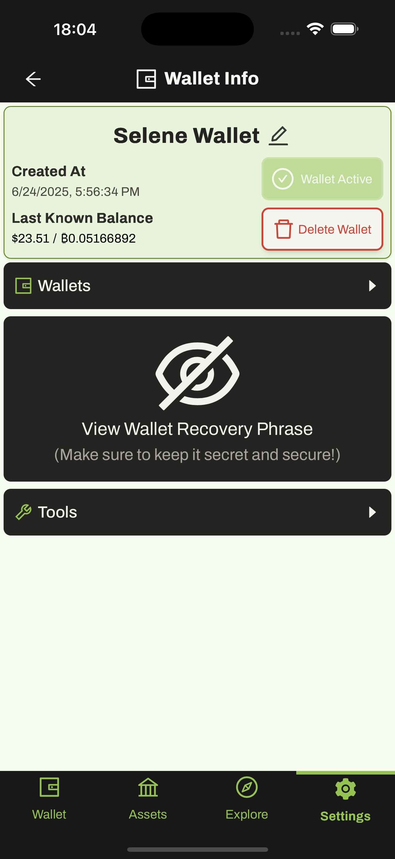 Selene Wallet screenshot 5